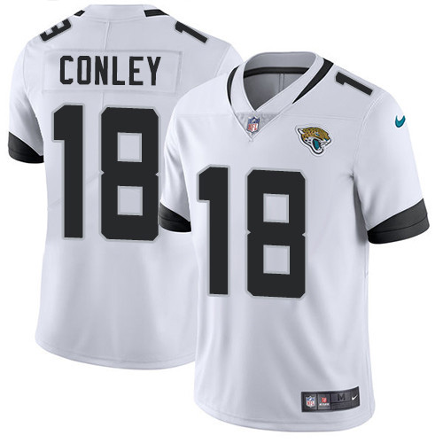 Nike Jacksonville Jaguars 18 Chris Conley White Men Stitched NFL Vapor Untouchable Limited Jersey